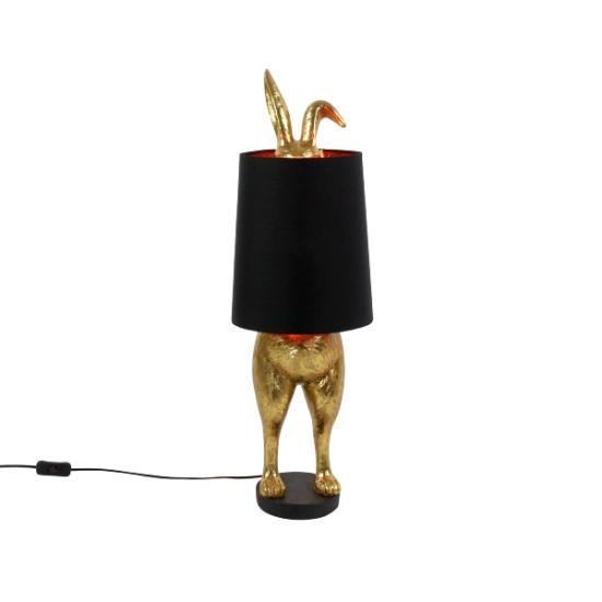 Voß Design Hiding Bunny® gold/schwarz - schicke Hasenlampe